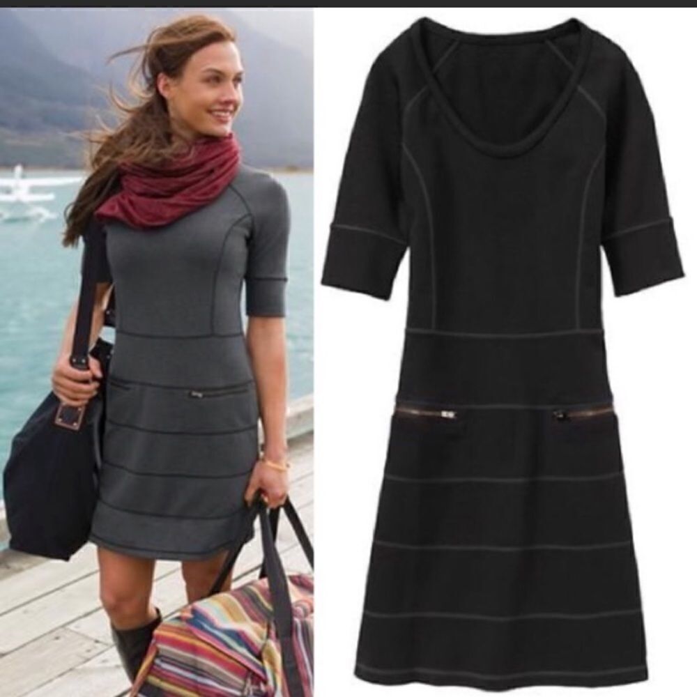 EXCELLENT CONDITION ATHLETA STRATA DRESS WITH ZIPPERED POCKETS XS
